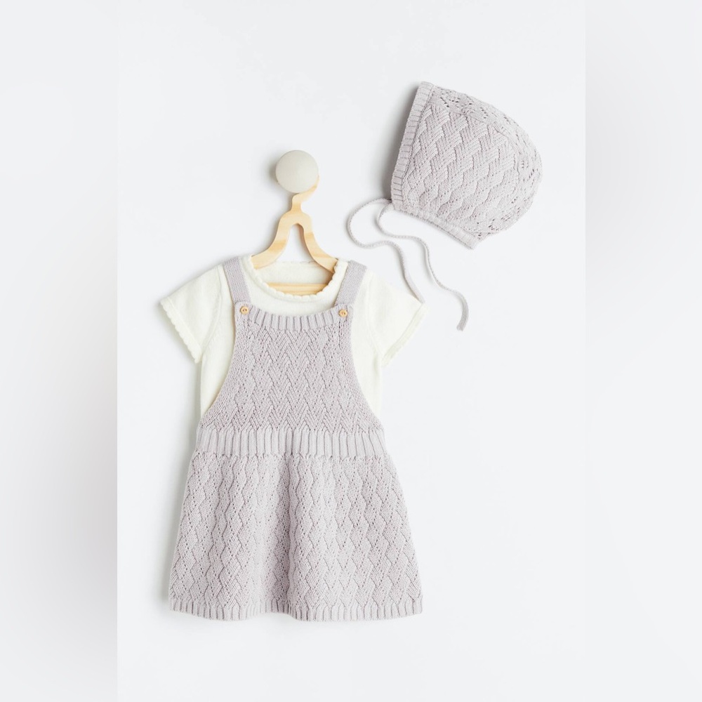 H&M Kids Matching Set - Cream and Gray